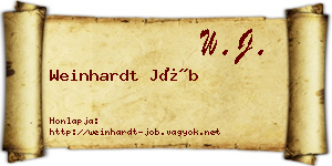 Weinhardt Jób névjegykártya
